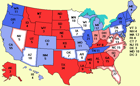 electoral college map