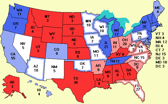 electoral college map