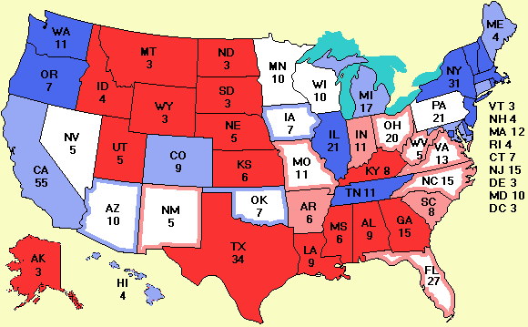 electoral college map