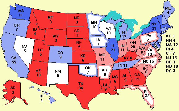 electoral college map