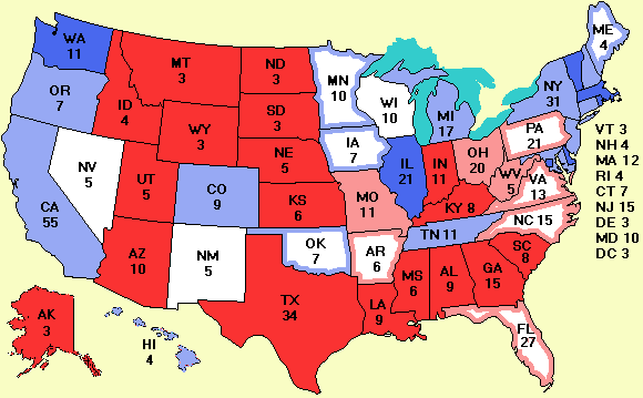 electoral college map