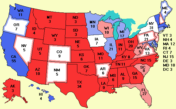 electoral college map