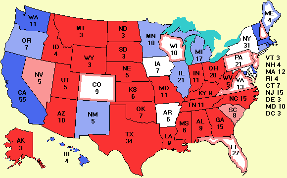 electoral college map