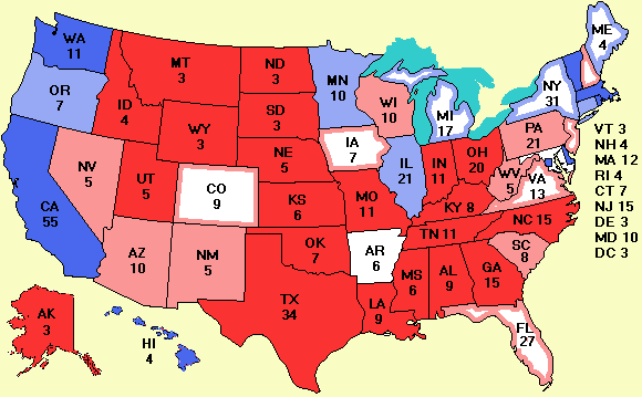 electoral college map