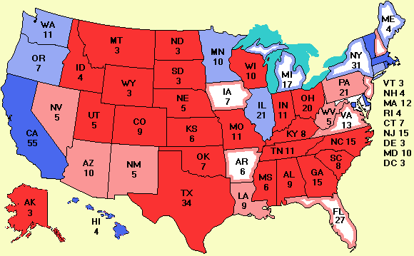 electoral college map