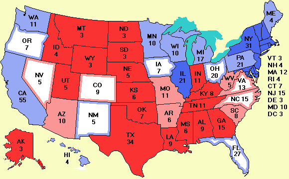 electoral college map