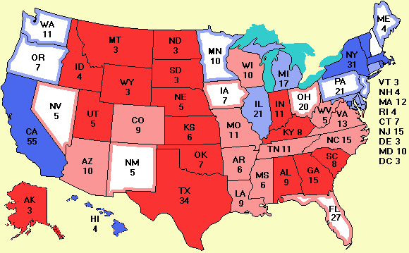 electoral college map