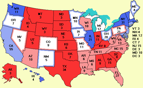 electoral college map