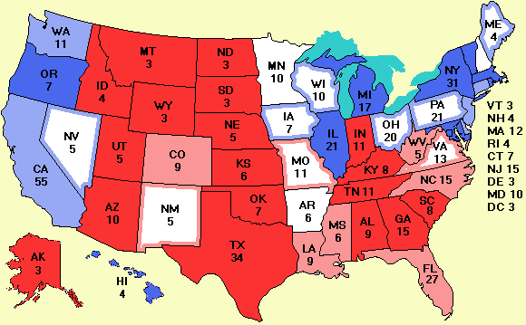 electoral college map