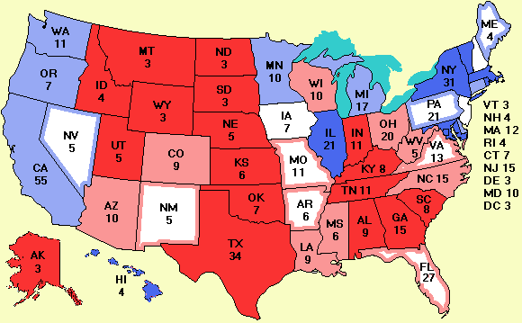 electoral college map