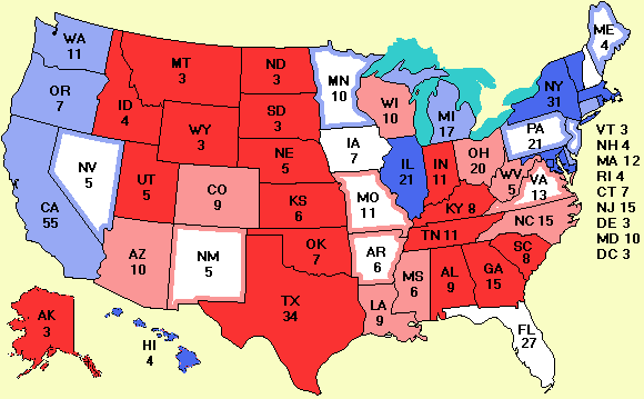 electoral college map