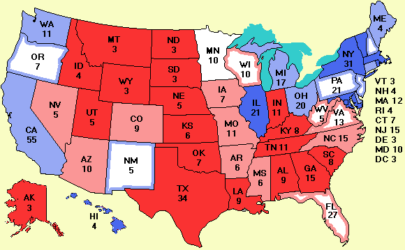 electoral college map