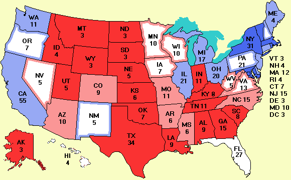 electoral college map