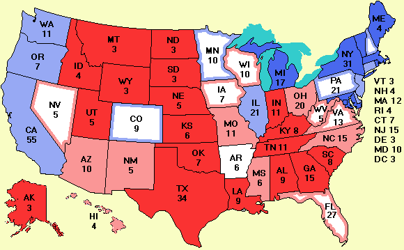 electoral college map