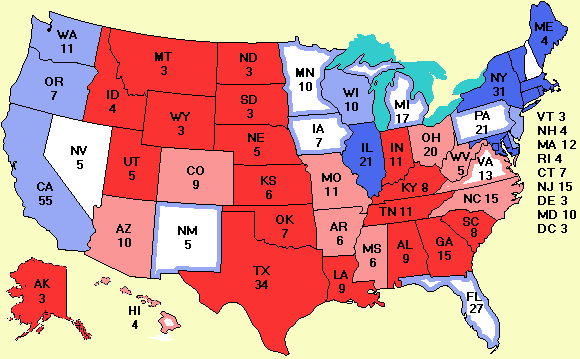 electoral college map