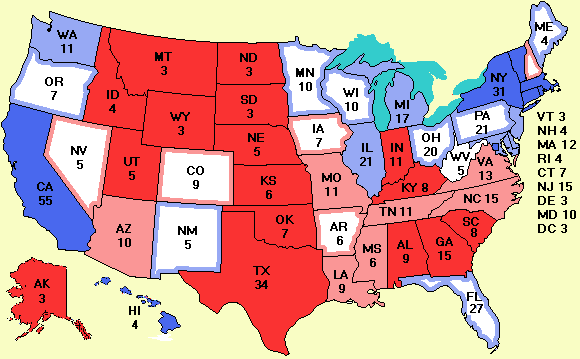 electoral college map