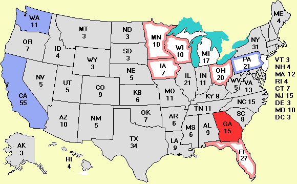 electoral college map