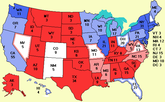 electoral college map