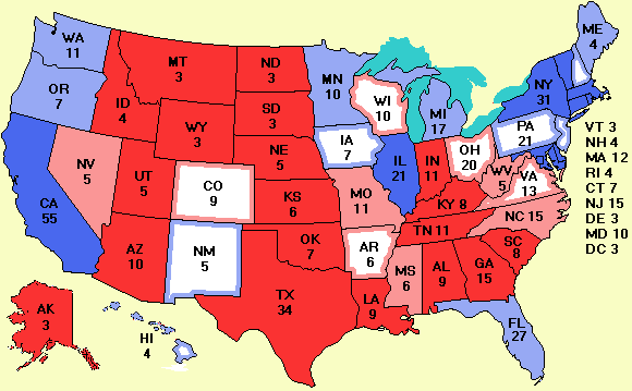 electoral college map