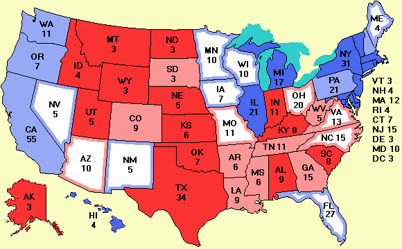 electoral college map