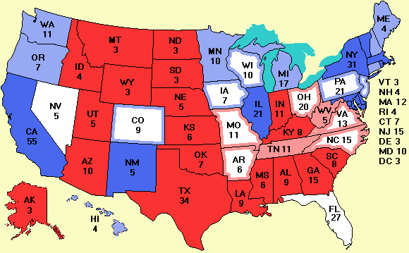 electoral college map