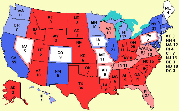 electoral college map