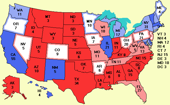 electoral college map