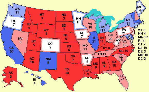 electoral college map