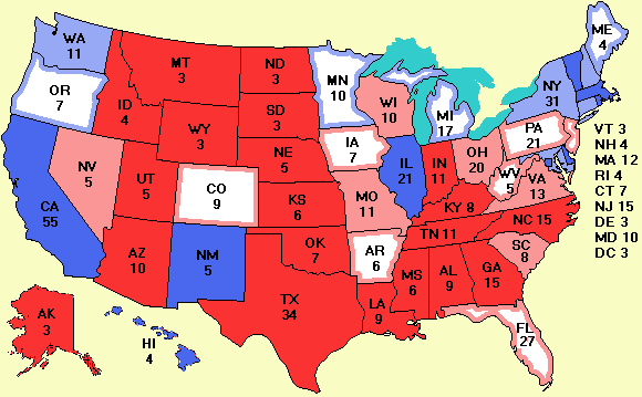 electoral college map