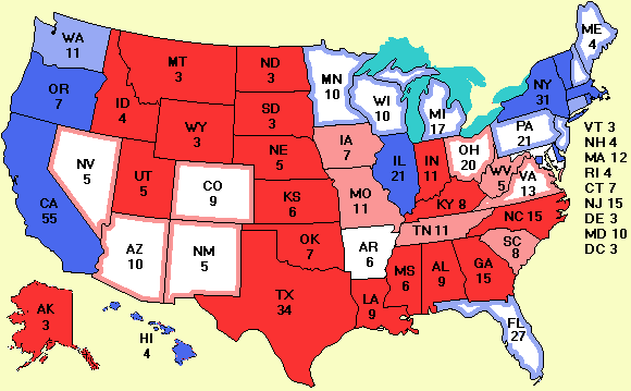 electoral college map