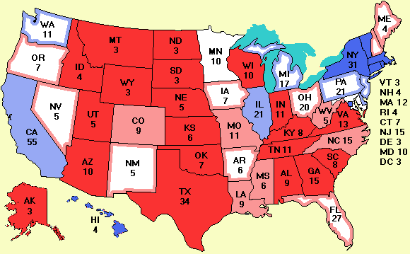 electoral college map