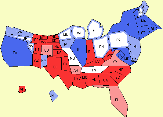 Electoral college map