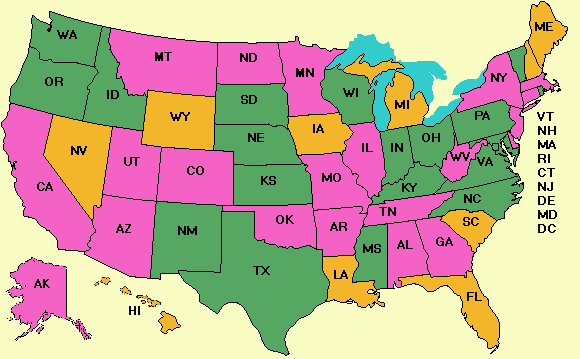 Electoral college map