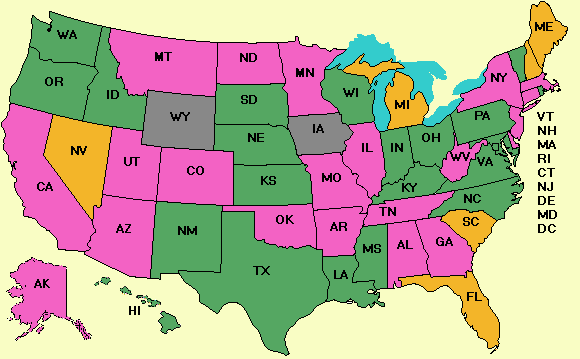 Electoral college map