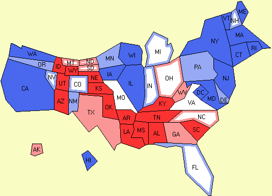 Electoral college map