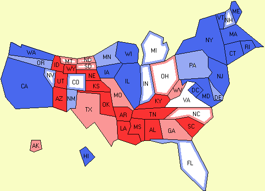 Electoral college map