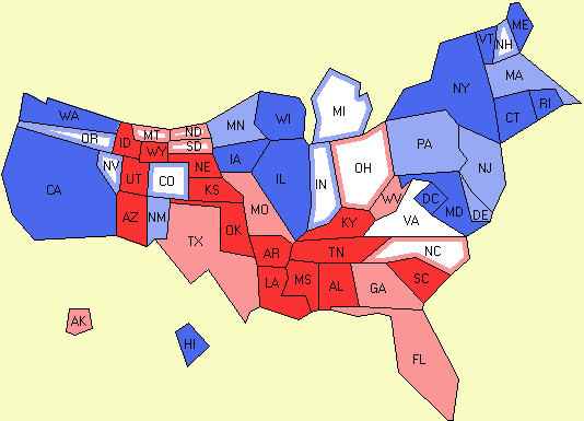 Electoral college map