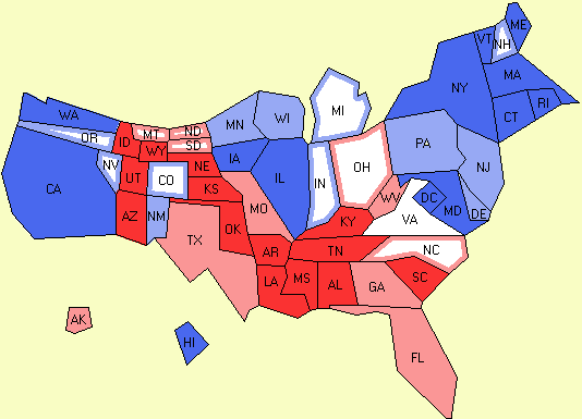 Electoral college map