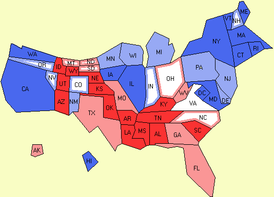 Electoral college map