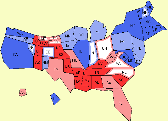 Electoral college map