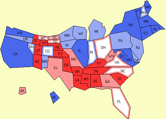 Electoral college map