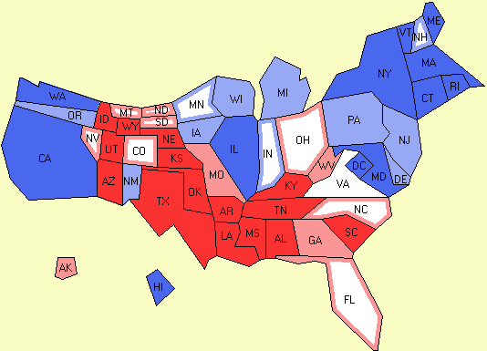 Electoral college map