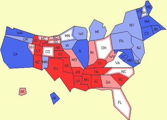 Electoral college map