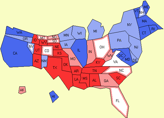 Electoral college map