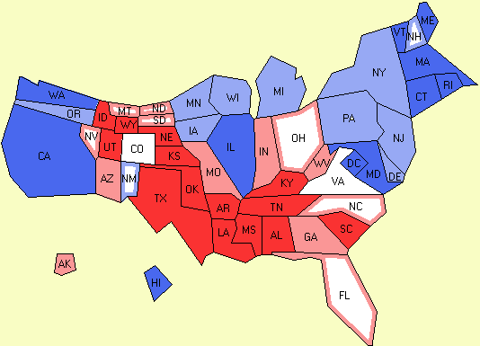 Electoral college map