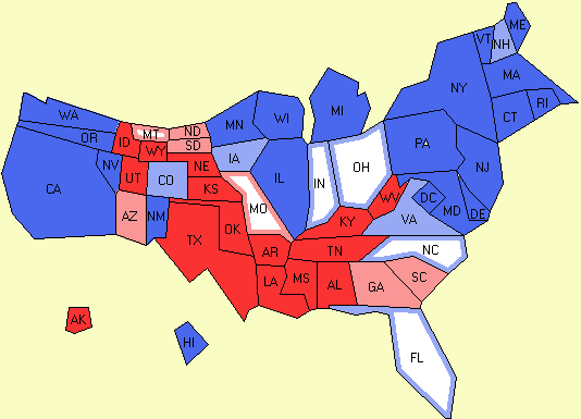 Electoral college map