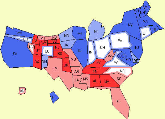 Electoral college map