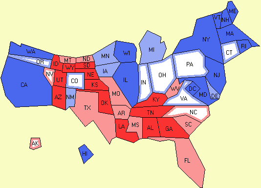 Electoral college map