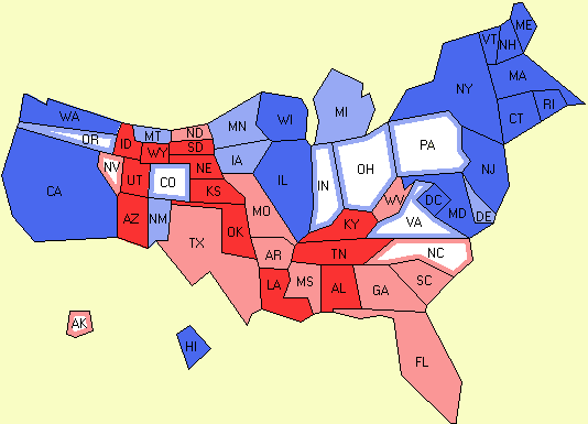 Electoral college map