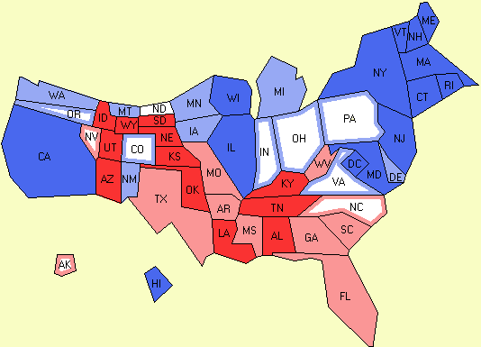 Electoral college map